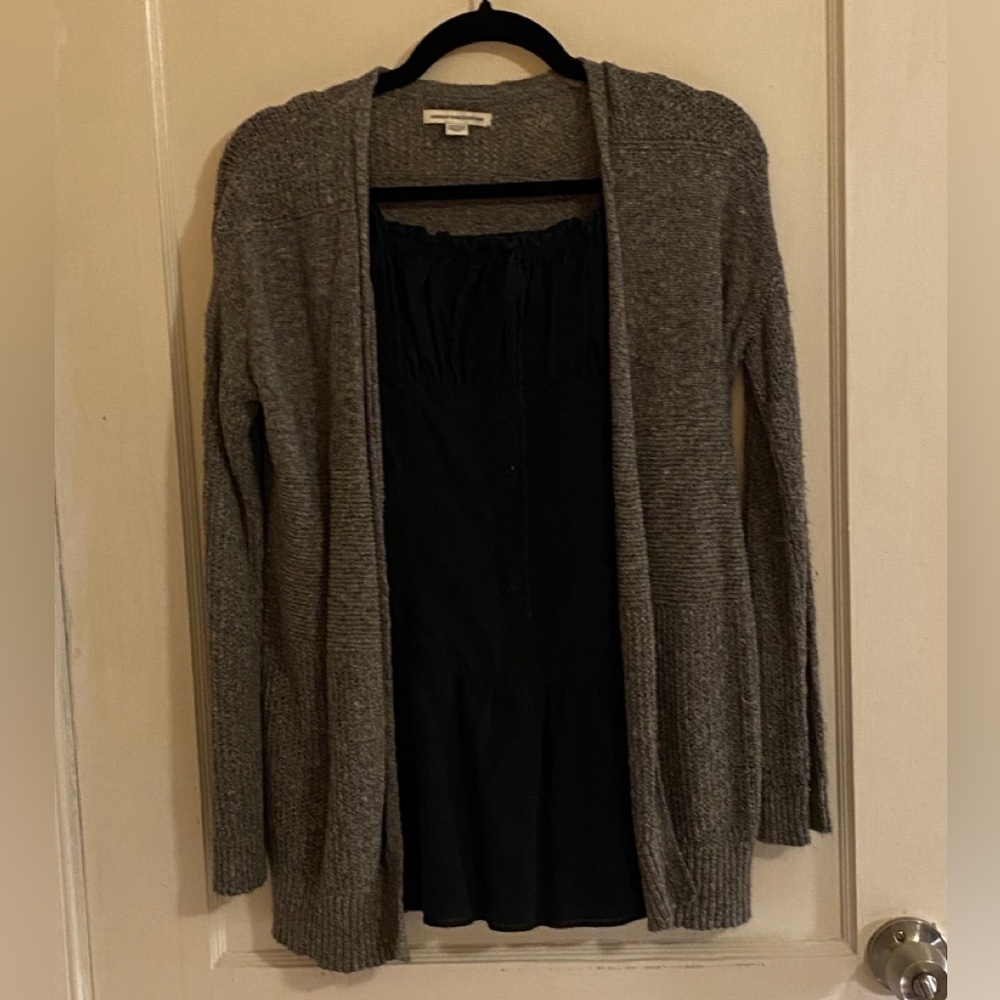 American Eagle Outfitters Heather Gray Cardigan
